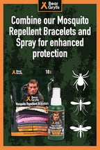 Ten pack of Bear Grylls insect repellent wristbands