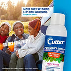 Cutter plant irritation relief spray container showcase detailing the skin protectant benefits.