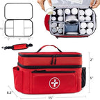BAGSFY first aid kit bag empty showing transparent mesh pockets for easy access