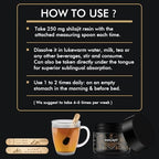 Premium Siberian mumiyo dietary supplement box showing instructions and hundred servings capacity