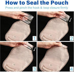 LotFancy medical grade drainable colostomy pouch demonstrating the flexible adhesive flange surface.
