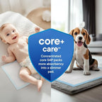 Stack Man changing pads used as puppy training mat