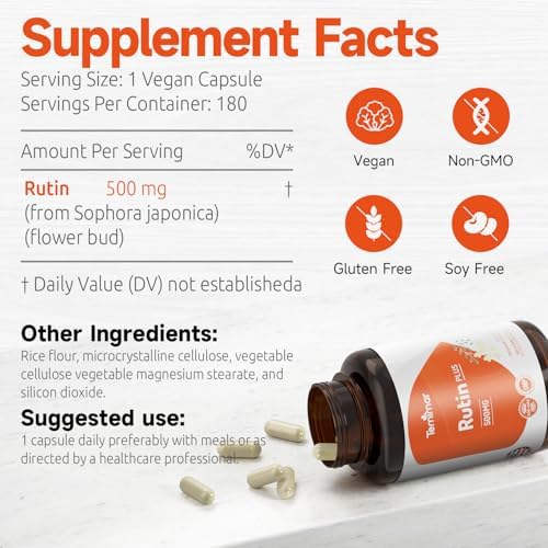 Temimar circulation support dietary supplement capsules displayed next to packaging