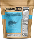 Smart138 Vanilla Egg White Protein nutrition facts label showing 25g protein.