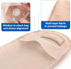 LotFancy stoma care bags displaying the integrated hook-and-loop closure mechanism at the bottom.