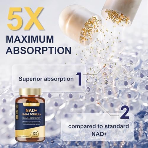 Side view of Totaria NAD 120 capsules bottle