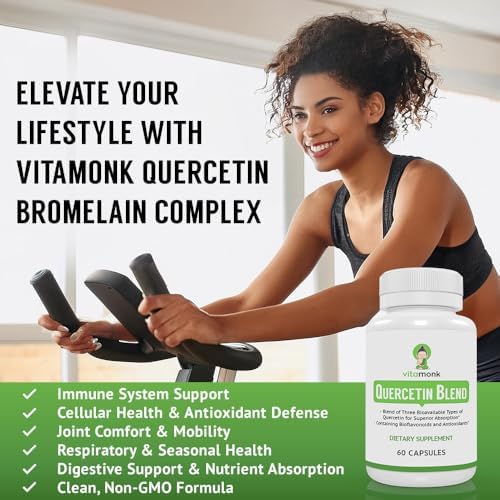 Close up view of VitaMonk Quercetin Phytosome and Isoquercetin daily immune defense formula.