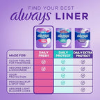 Two packs of 216 count Always daily fresh thin pantiliners for women