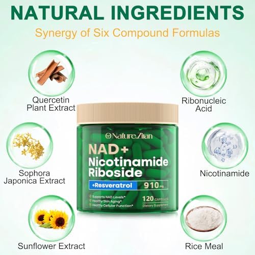 Side view of O Nature Ziran NAD 120 capsules bottle
