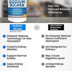Kidney Restore detox supplement bottle showing ingredients and delayed release capsule benefits.