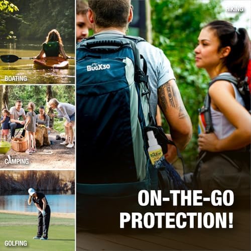 CoreTex outdoor bug protection spray displaying side warning and application instructions