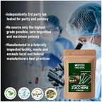 Micro-fine texture of pure natural zucchini powder for healthy smoothies.