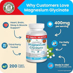 Imported USA magnesium glycinate premium dietary supplement packaging.