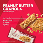 Atkins Peanut Butter Granola High Protein Bar, High Fiber Snack , 16g Protein, 1g Sugar, 4g Net Carb, Protein Snack, 12 Count - Image 4