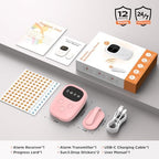 Ovevve pink wireless alarm packaging showing imported USA quality standards.