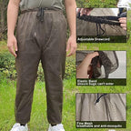 Aventik mosquito pants showing adjustable ankle drawstring design