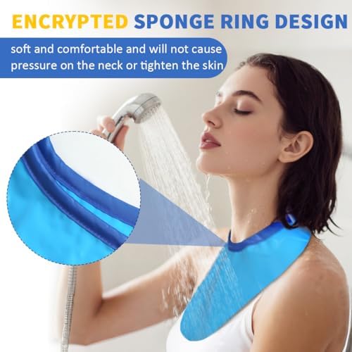 Waterproof tracheostomy shield with Velcro strap and sponge ring padding