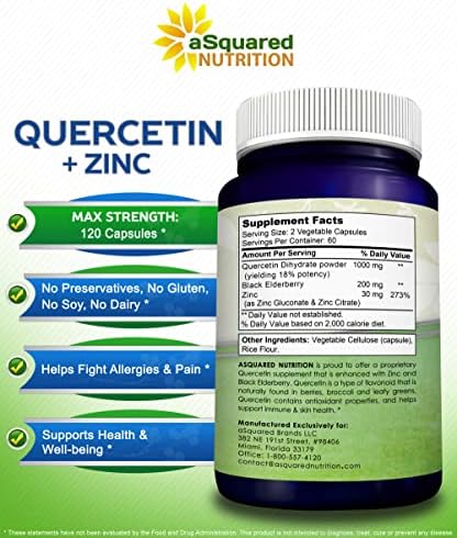 aSquared Nutrition immune defense pills complex featuring Black Elderberry and Zinc Gluconate