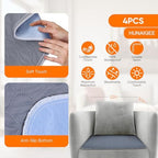 Gray waterproof chair pad dimensions 21 by 22 inches