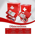Flexzion rust-proof powder coated steel medic bin for household safety.