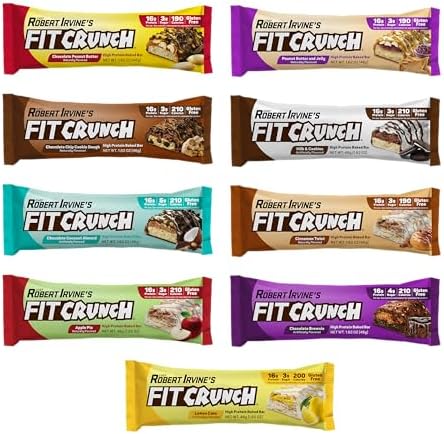 FITCRUNCH Snack Size Protein Bars, 6-Layer Baked Bar, 3g of Sugar, Gluten Free & Soft Cake Core (9 Count, Flavor Lovers) - Image 3