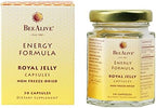 USA imported BeeAlive royal jelly 30 capsules packaging highlighting non freeze dried formula