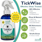 3Moms Organics TickWise DEET free insect spray bottle for family protection