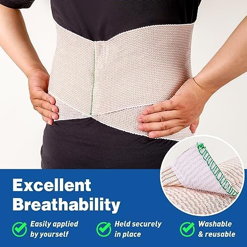 AZEN lymphedema leg wraps showing 6 inch width coverage
