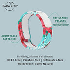 Parakito insect protection wristband worn on wrist for outdoor activities