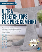 Doctor's Select non-binding top detail showing stretchable cuff for improved blood circulation.