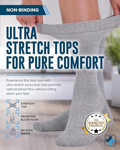 Doctor's Select non-binding top detail showing stretchable cuff for improved blood circulation.