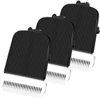 Three replacement clipper blades for electric groin trimmer in packaging