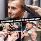 NUTCORE heavy duty hair clippers highlighting the durable carbon fiber blade assembly designed for clean lineups