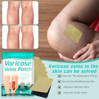 Infographic showing natural plant extracts and turmeric ingredients inside the professional leg care plaster.
