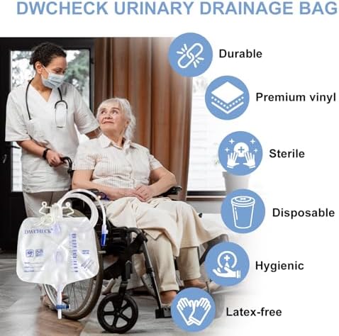 Hanging clips and hooks included with the Dwcheck drainage bag system.