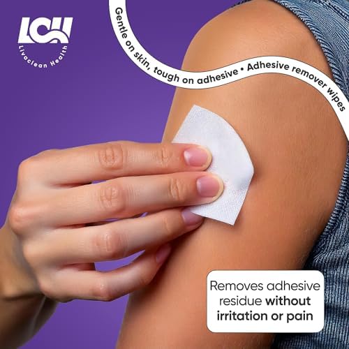 Livaclean Health medical grade skin safe adhesive remover wipes in 2 pack bundle