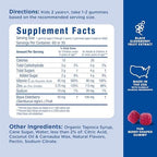 Close up of berry flavored toddler immune support gummies from Mommys Bliss.