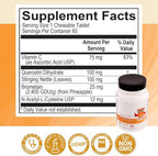 Serawise Quercetin Hist Defense Jr supplement facts label showing quercetin and bromelain ingredients