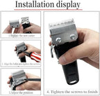 Durable stainless steel blade set for hair clipper maintenance