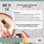 Duri 0.61 oz nail repair bottle showing the sensitive formula label for thin nails