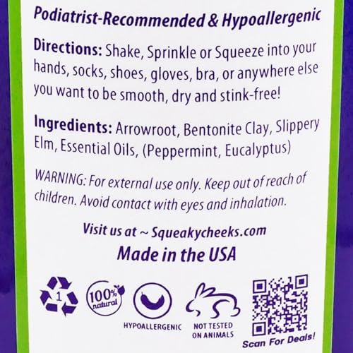 Squeaky Cheeks Active Blend ingredients showing natural clay and elm bark
