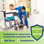 Proctologist developed adult incontinence barrier spray for zero contact bedside care.