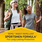 Back of Repel Insect Repellent Sportsmen Formula can with usage instructions