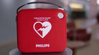 Philips HeartStart Ready Pack AED showing compact portable design.