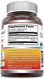 Amazing Formulas Quercetin 250 Milligrams and Berberine 250 Milligrams dietary attributes non GMO