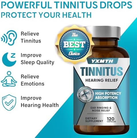 Natural auditory wellness supplement bottle with clear protective seal close up.