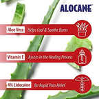Alocane emergency burn gel with aloe vera and vitamin E for manufacturing plant safety.