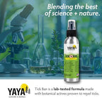 Yaya Organics plant based tick protection dual pack packaging detailing usage instructions
