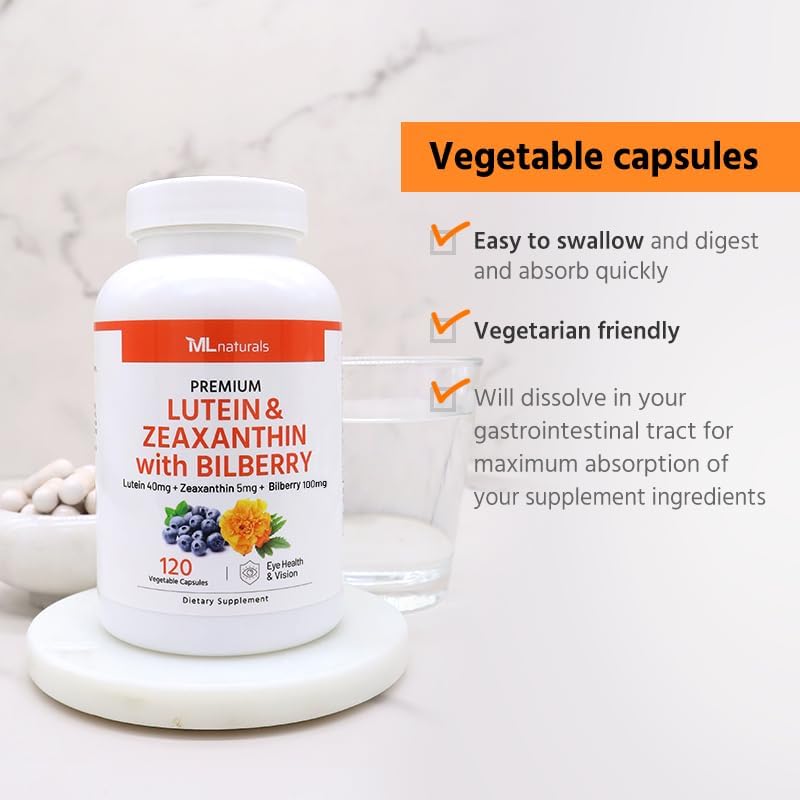 Premium eye health support supplement bottle branding