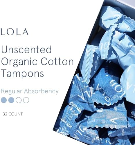 LOLA regular absorbency tampons with compact BPA-free plastic applicator
